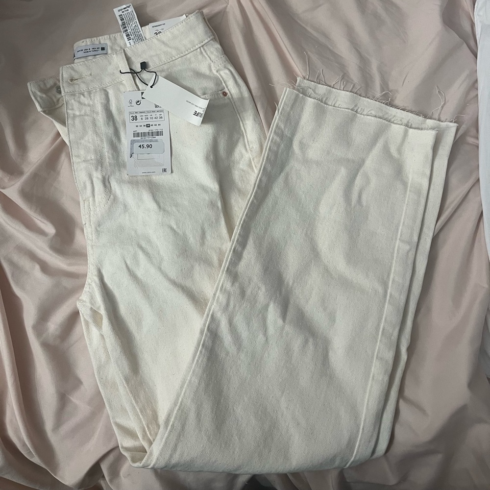 Zara white jeans
